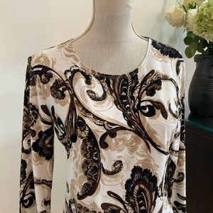 Soft Neutral Pattern Blouse